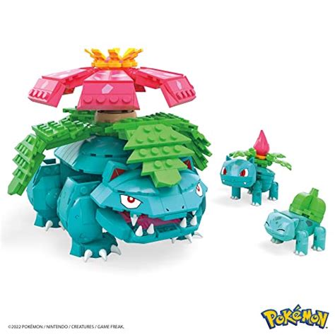 Mega Pokemon Bulbasaur Evolution Set With 622 Compatible Bricks And