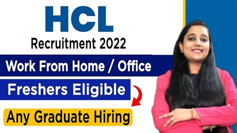 HCL Recruitment 2022 Work From Home Jobs HCL Recruitment 2022 For