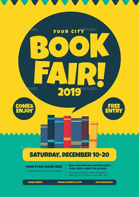 Book Fair Event Flyer Print Templates Graphicriver