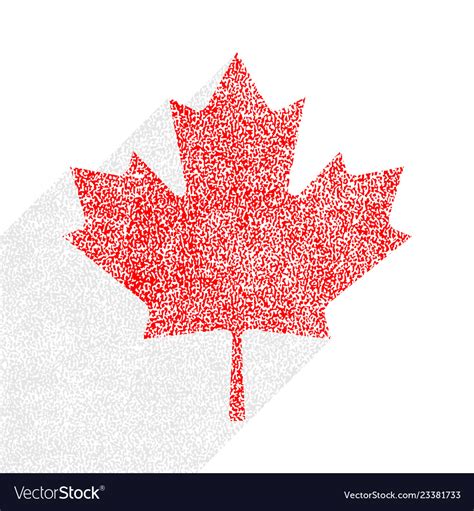 Canadian Flag The Maple Leaf Symbol With Long Vector Image