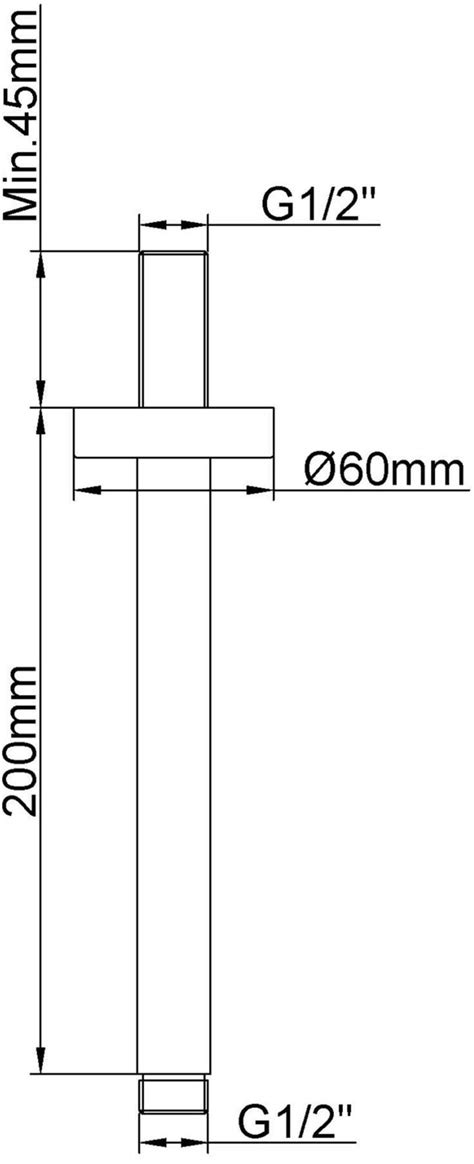 Saqu Shine complete inbouw regendoucheset Ø20cm met plafond aansluiting