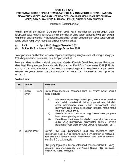 Bil Soalan Jawapan Untuk Layak Menuntut Potongan Khas Ini Syarat