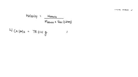 Solved Calculate The Molarity Of A Solution Made By Dissolving G