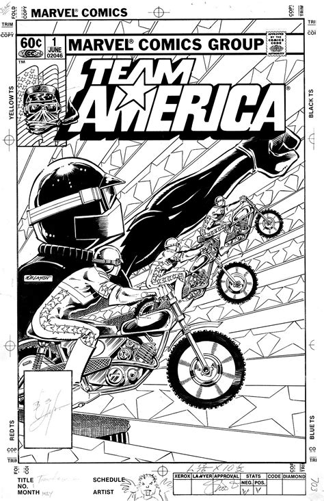 Team America Cover Art By Bob Layton Marvel In James Henry S