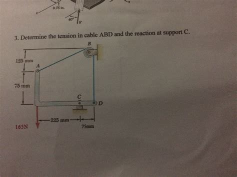 Solved Determine The Tension In Cable Abd And The Chegg