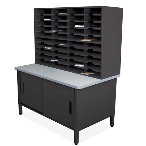 40 Slot Mailroom Organizer with Cabinet