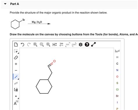 Solved Part A Provide The Structure Of The Major Organic Chegg