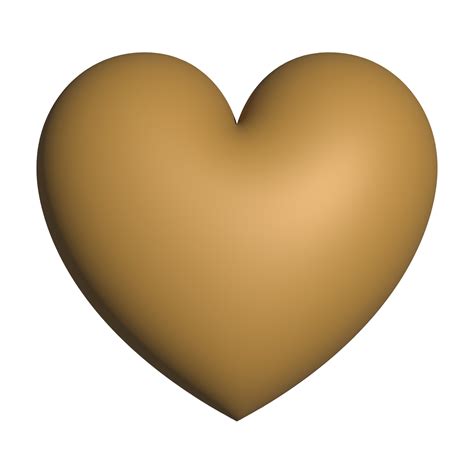 Gold Heart 3d Rendering Romantic Symbol Valentine Concept 35264782 Png