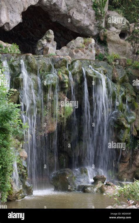 Paris Bois De Boulogne The Grande Cascade The Great Cascade Stock