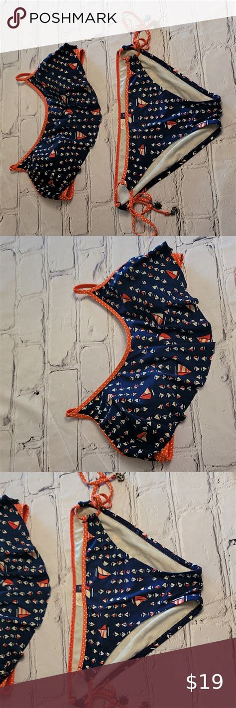 Sperry Piece Sailboat Bikini Bathing Suit In Bikinis Bathing Suit Bikini High Neck