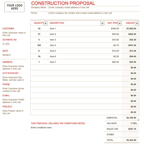 7 Roofing Estimate Templates Editable Download [word Pdf Excel] Partnership For Learning