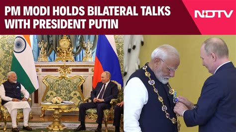 Pm Modi As He Holds Bilateral Talks With President Putin Reflects