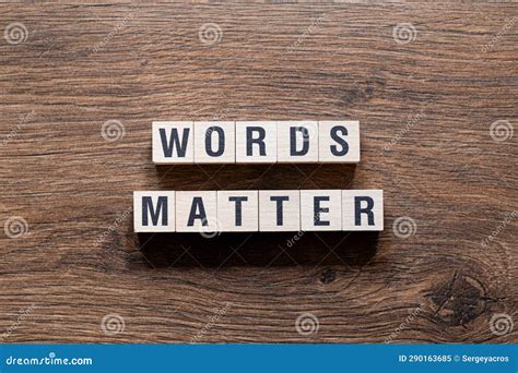 Words Mattter Word Concept On Building Blocks Text Stock Image