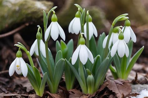 Premium Photo The First Delicate Spring Flower Snowdrop