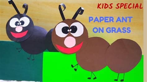 Paper Ant Craft Ant Puppets How To Make Paper Ant Paper Grass