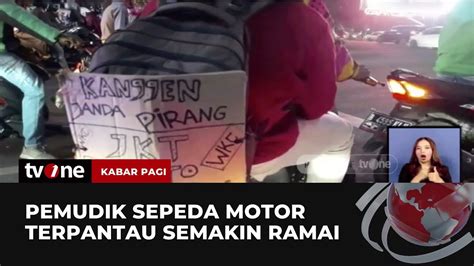 Pemudik Sepeda Motor Mulai Memadati Jalan Raya Kalimalang Kabar Pagi