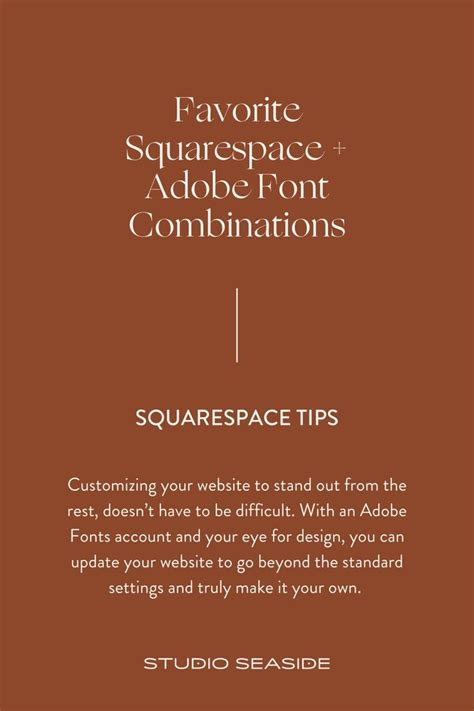 Favorite Squarespace Adobe Font Combinations Artofit