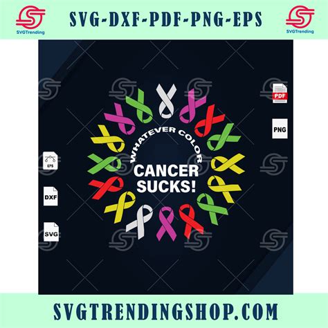 Cancer Suck Breast Cancer Svg Cancer Awareness Cancer Svg Cancer