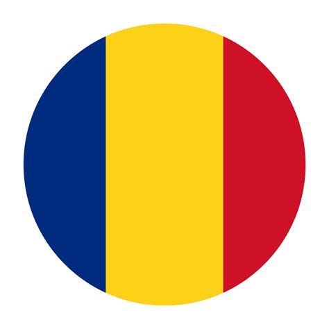 Romania Flat Rounded Flag Icon with Transparent Background 16328515 PNG