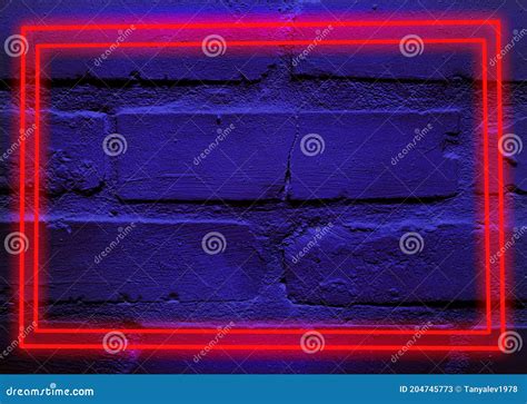 Brick Wall Illuminated Night Cement Fragmen Design Neon Material Disco