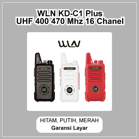 Jual Wln Kd C Plus Kd C Plus Ht Uhf Hitam Putih Merah Garansi Layar