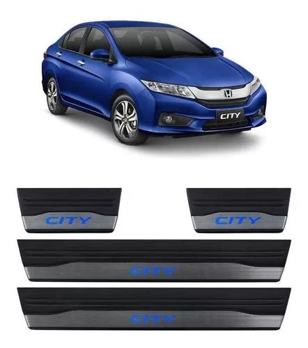 Soleiras Porta Iluminada Led A O Inox Escovado Honda City Frete Gr Tis