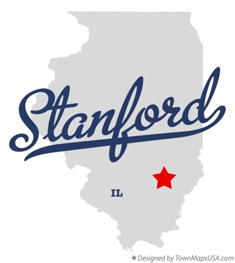 Map of Stanford, Clay County, IL, Illinois