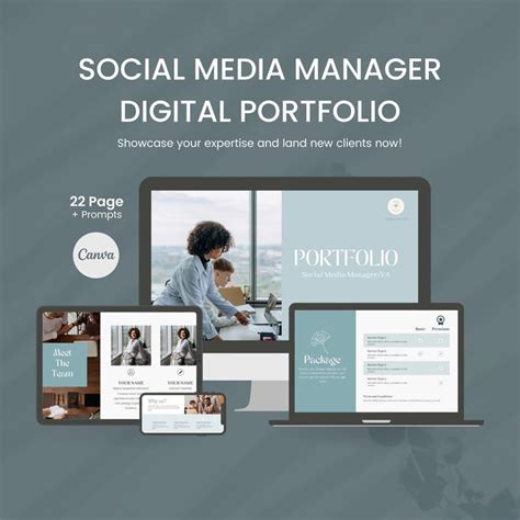 The Social Media Manager Website Is Displayed On Multiple Devices