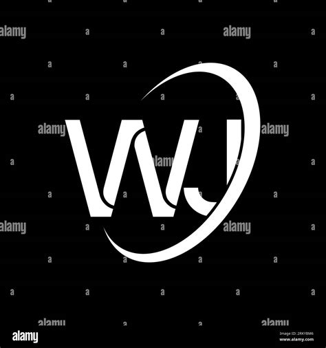 WJ Logo W J Design White WJ Letter WJ W J Letter Logo Design