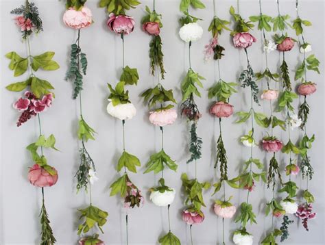 Hanging Flower Decor Flower Garland Wall Decor Flower Etsy Uk