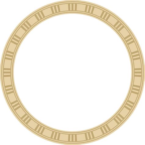 Vector Round Golden Egyptian Ornament Endless Circle Border Ancient