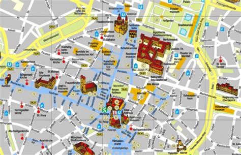 Gratis München Stadtplan mit Sehenswürdigkeiten zum Download