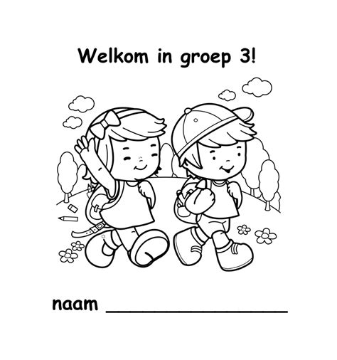 Welkom In Groep 3 02 Gratis Kleurplaten Printen Of Opslaan