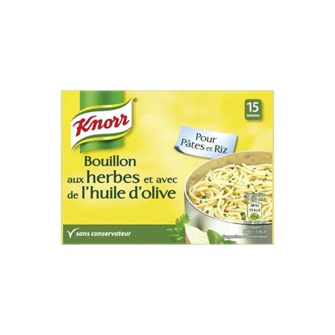 Bouillon Cube Herbes Et Huile D Olive Puget KNORR Les 15 Tablettes De 10 G