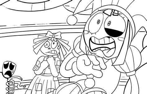 Print The Amazing Digital Circus coloring page - Download, Print or Color Online for Free