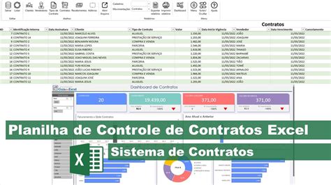 Planilha De Controle De Contratos Excel YouTube