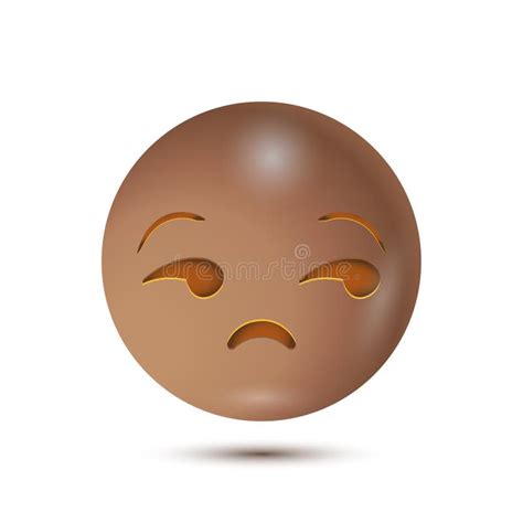 Realistic Emoticon Isolated In White Background Vector Emoji Stock