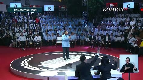 Prabowo Subianto Beberkan Visi Dan Misi Dalam Debat Pertama Capres