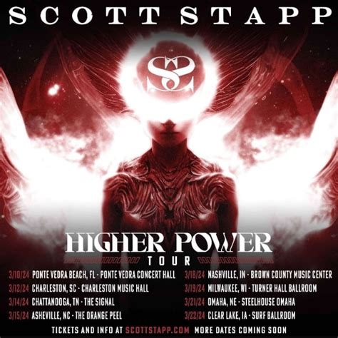 SCOTT STAPP Announces March 2024 Higher Power Solo Tour Dates