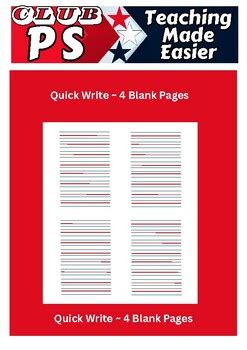 Blank Writing Pages by Club PS | TPT