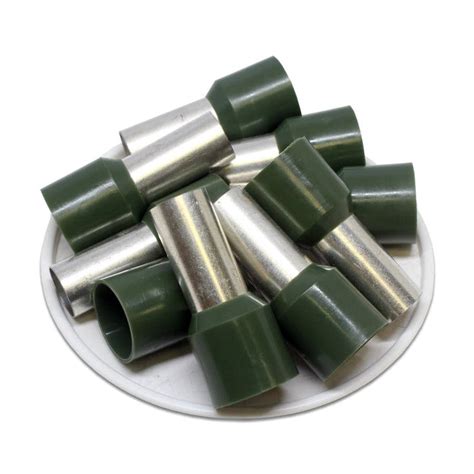 Aw500020 1 Awg 20mm Pin Insulated Ferrules Olive Green Ferrules