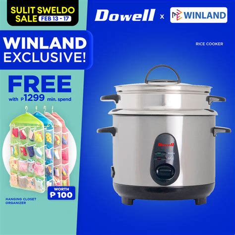 Dowell By Winland Cups Rice Cooker Non Stick Aluminum Bowl Rc Ss