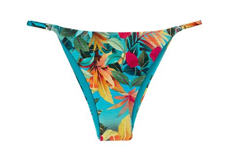 Tropical Floral Adjustable Brazilian Bikini Bottom Bottom Paradise