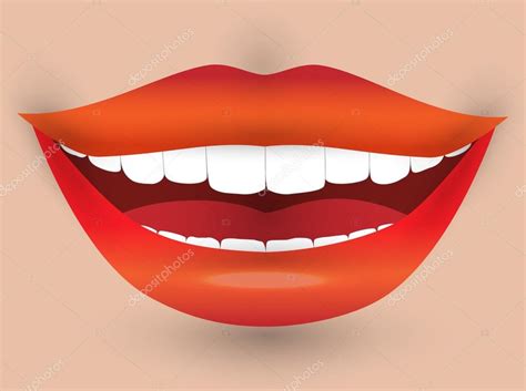 Smiling mouth of a woman Stock Vector Image by ©vilicreates #87257046