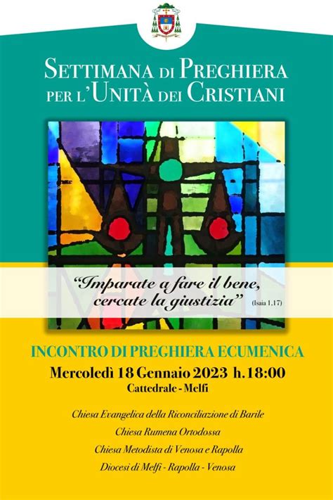 settimana di preghiera per lunità dei cristiani Diocesi di Melfi