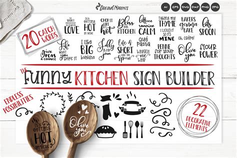 Kitchen Svg Bundle Funny Kitchen Sign Builder Etsy Canada