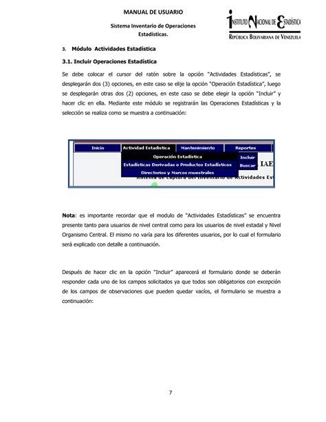 Ejemplo De Manual Sistema De Inventario De Operaciones Estadisticas PDF