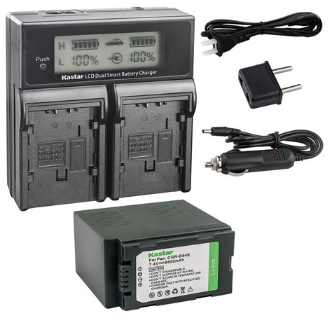 Kastar Battery Lcd Dual Fast Charger For Cga D54s Cgr D54s And Panasonic Ag Ac90 Ebay