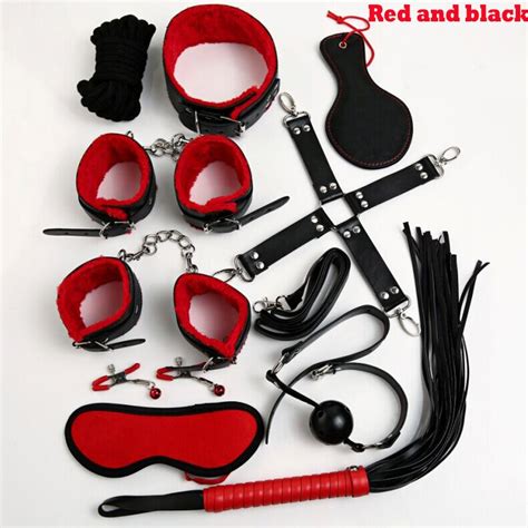 Leather Adult Games 10 Pcsset Sex Products Bdsm Slave Restraint Item Play Fun Games Restraints