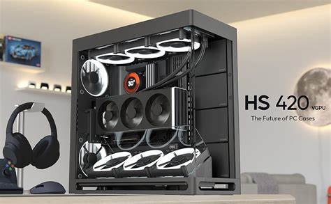 Amazon HAVN HS 420 VGPU Dual Chamber Mid Tower ATX PC Case Black